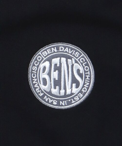【セール】【BEN DAVIS(ベンデイビス)】 BD TRAINERS TOP / 刺繍 切替 スウェット ハーフジップ 裏毛 プルオーバー スタンド（スウェット）｜BEN DAVIS（ベンデイビス）