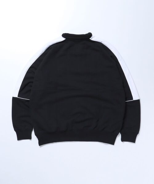 【セール】【BEN DAVIS(ベンデイビス)】 BD TRAINERS TOP / 刺繍 切替 スウェット ハーフジップ 裏毛 プルオーバー スタンド（スウェット）｜BEN DAVIS（ベンデイビス）