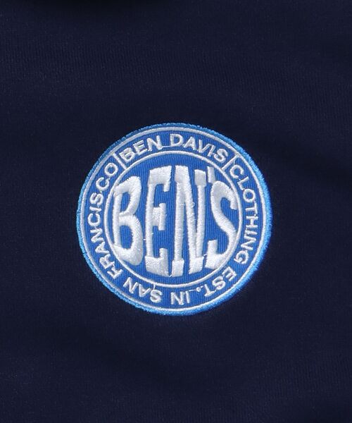 【セール】【BEN DAVIS(ベンデイビス)】 BD TRAINERS TOP / 刺繍 切替 スウェット ハーフジップ 裏毛 プルオーバー スタンド（スウェット）｜BEN DAVIS（ベンデイビス）