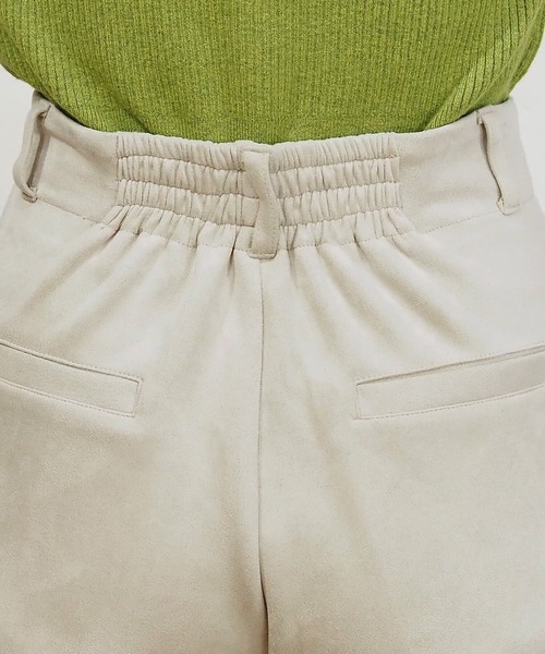 tiptop(ティップトップ)の「【2サイズ展開/web限定Sサイズあり】スエポンセンタープレスセミフレアパンツ(スラックス・レディース・チャコールグレー/ブルー/アイボリー/ブラック・S/M)」の17枚目の写真