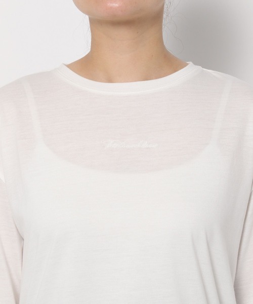 mysty woman（ミスティウーマン）の「ロゴ刺繍ロンT　986353（Tシャツ/カットソー・レディース・ブラック/オフホワイト/ライトベージュ・FREE）」の20枚目の写真
