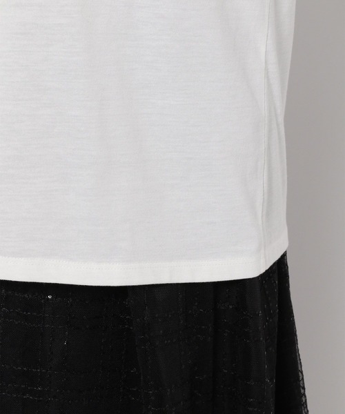 mysty woman（ミスティウーマン）の「ロゴ刺繍ロンT　986353（Tシャツ/カットソー・レディース・ブラック/オフホワイト/ライトベージュ・FREE）」の22枚目の写真