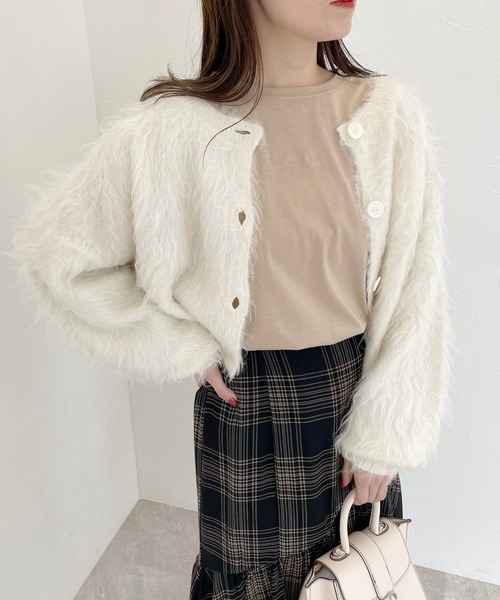 mysty woman（ミスティウーマン）の「ロゴ刺繍ロンT　986353（Tシャツ/カットソー・レディース・ブラック/オフホワイト/ライトベージュ・FREE）」の16枚目の写真