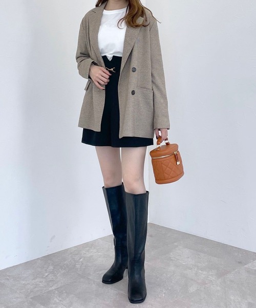 mysty woman（ミスティウーマン）の「ロゴ刺繍ロンT　986353（Tシャツ/カットソー・レディース・ブラック/オフホワイト/ライトベージュ・FREE）」の7枚目の写真