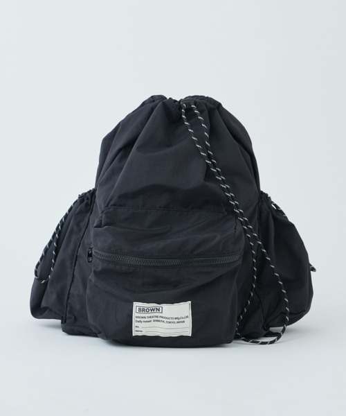 BROWN THEATRE PRODUCTS（ブラウンシアタープロダクツ）の「【BROWN THEATRE PRODUCTS別注】 ドロストリュックサック（バックパック/リュック・レディース・ベージュ/ブラック・FREE）」の7枚目の写真