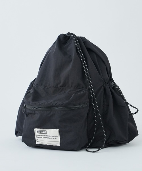 BROWN THEATRE PRODUCTS（ブラウンシアタープロダクツ）の「【BROWN THEATRE PRODUCTS別注】 ドロストリュックサック（バックパック/リュック・レディース・ベージュ/ブラック・FREE）」の15枚目の写真
