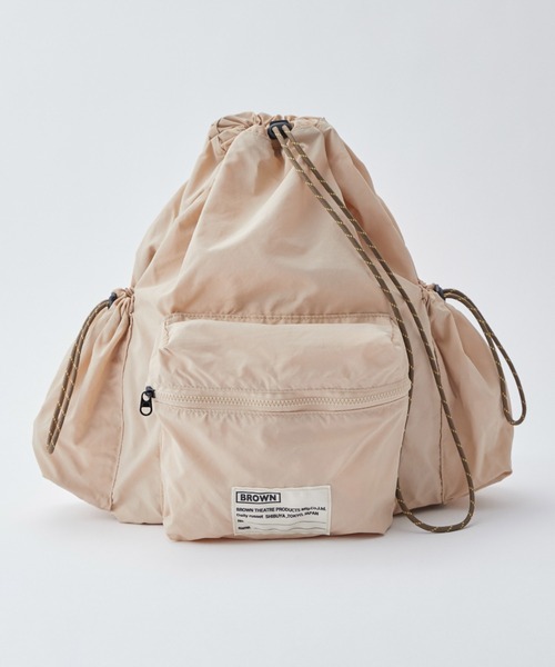 BROWN THEATRE PRODUCTS（ブラウンシアタープロダクツ）の「【BROWN THEATRE PRODUCTS別注】 ドロストリュックサック（バックパック/リュック・レディース・ベージュ/ブラック・FREE）」の20枚目の写真