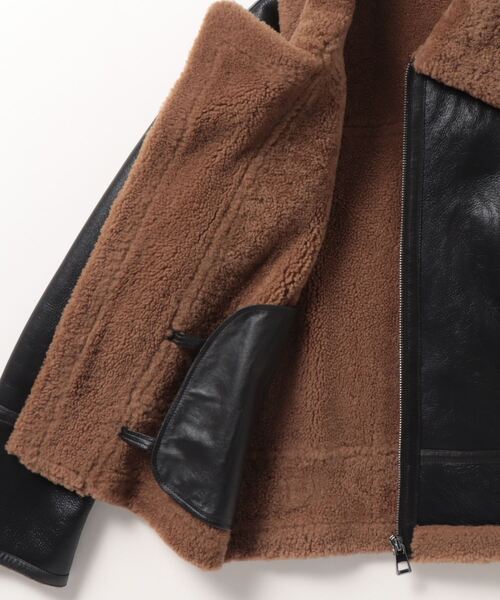 EMMETI（エンメティ）の「EMMETI / エンメティ：MT 01 ISLAND：mt-01-is[MUS]（ムートンコート・メンズ・ブラック・50/48/52）」の3枚目の写真