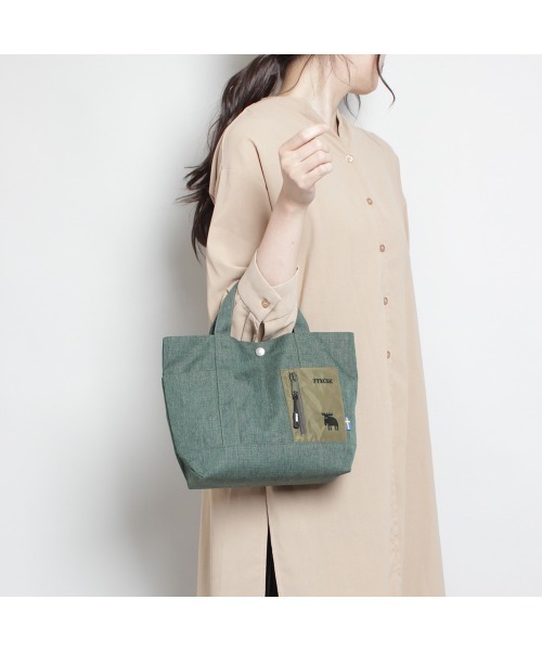 moz(モズ)の「【公式】moz モズ ポイント 沢山 荷物 を すっきり 収納 通勤 や お出かけ サブバッグ に 大活躍(トートバッグ・レディース・グリーン/ホワイト/グレー/ブラック/オレンジ/ネイビー・ONE SIZE)」の5枚目の写真