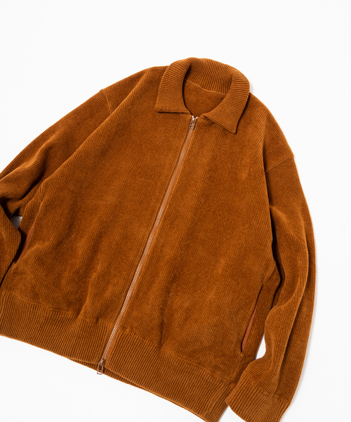 crepuscule(クレプスキュール)の「【CREPUSCULE / クレプスキュール】Corduroy Zip Blouson(カーディガン/ボレロ・メンズ・ブラック/キャメル・1/2)」の3枚目の写真