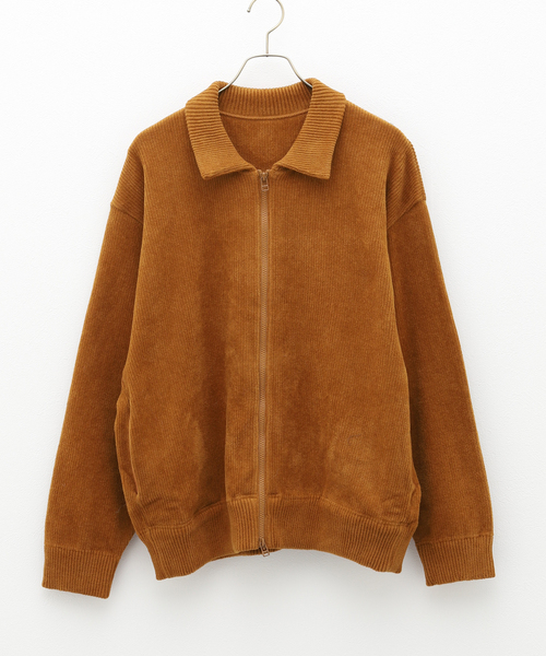 crepuscule(クレプスキュール)の「【CREPUSCULE / クレプスキュール】Corduroy Zip Blouson(カーディガン/ボレロ・メンズ・ブラック/キャメル・1/2)」の7枚目の写真