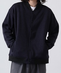 ニットソー起毛セミルーズスタジャン