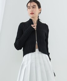 Ray BEAMS | Ray BEAMS / シアー ショルダー ジップ カーディガン(カーディガン/ボレロ)