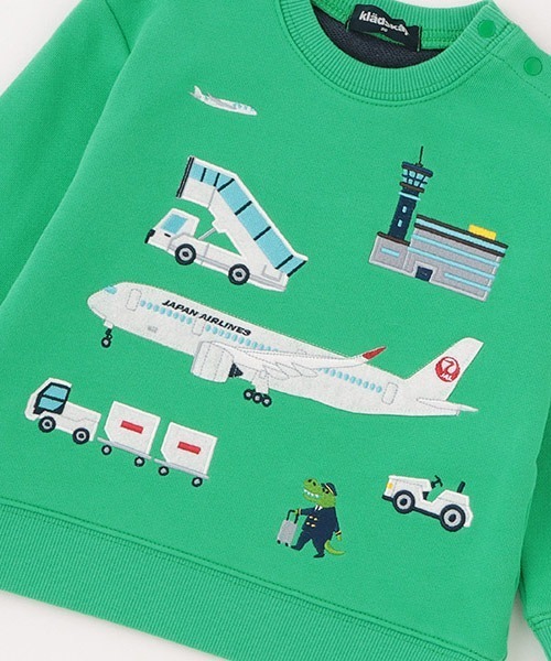 kladskap(クレードスコープ)の「【JAL】アップリケトレーナー(スウェット・キッズ・グリーン/マスタード・100cm/130cm/120cm/110cm/90cm)」の7枚目の写真