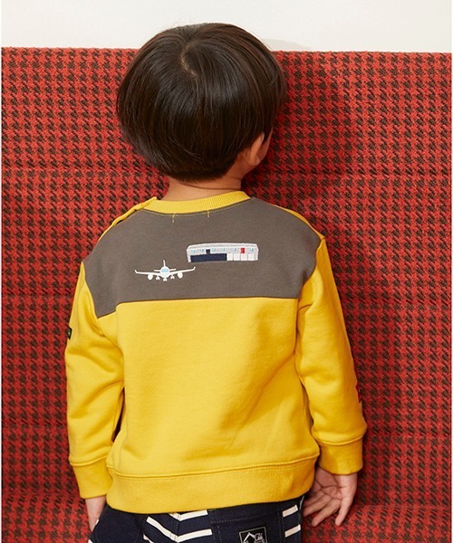 kladskap(クレードスコープ)の「【JAL】アップリケトレーナー(スウェット・キッズ・グリーン/マスタード・100cm/130cm/120cm/110cm/90cm)」の14枚目の写真