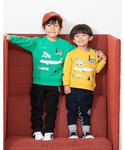 kladskap(クレードスコープ)の「【JAL】アップリケトレーナー(スウェット・キッズ・グリーン/マスタード・100cm/130cm/120cm/110cm/90cm)」の17枚目の写真