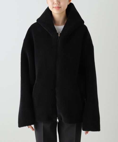 AP STUDIO（エーピーストゥディオ）の「【FORTE DEI MARMI COUTURE】別注 boa hoodie coat（ブルゾン・レディース・ブラック・FREE）」の7枚目の写真