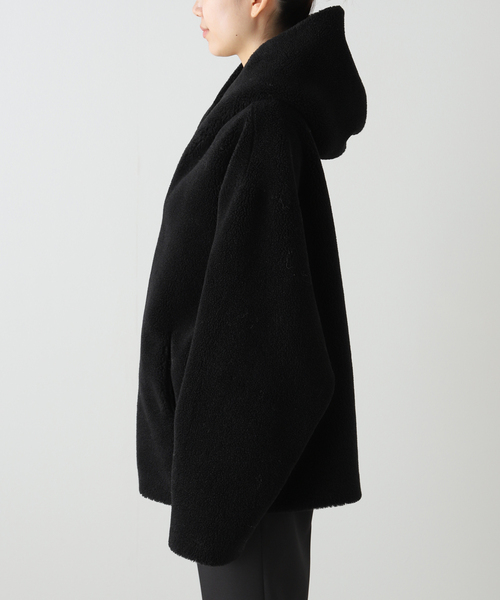 AP STUDIO（エーピーストゥディオ）の「【FORTE DEI MARMI COUTURE】別注 boa hoodie coat（ブルゾン・レディース・ブラック・FREE）」の8枚目の写真