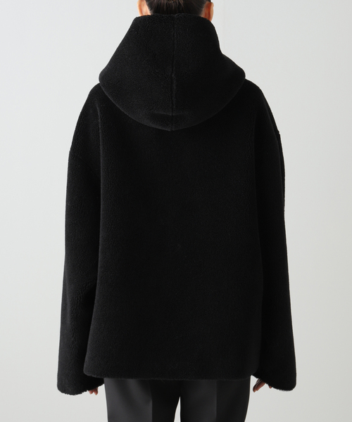 AP STUDIO（エーピーストゥディオ）の「【FORTE DEI MARMI COUTURE】別注 boa hoodie coat（ブルゾン・レディース・ブラック・FREE）」の9枚目の写真