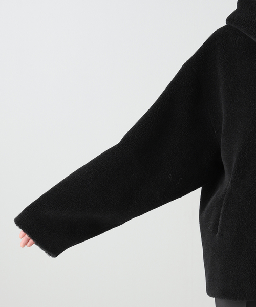 AP STUDIO（エーピーストゥディオ）の「【FORTE DEI MARMI COUTURE】別注 boa hoodie coat（ブルゾン・レディース・ブラック・FREE）」の12枚目の写真