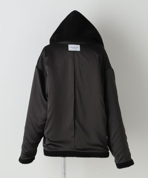 AP STUDIO（エーピーストゥディオ）の「【FORTE DEI MARMI COUTURE】別注 boa hoodie coat（ブルゾン・レディース・ブラック・FREE）」の18枚目の写真