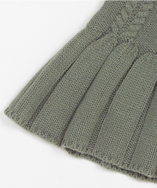 petit main（プティマイン）の「ニットプリーツスカパン（スカート・キッズ・アイボリー/ネイビー/モスグリーン/モカ・M/L/S）」の8枚目の写真