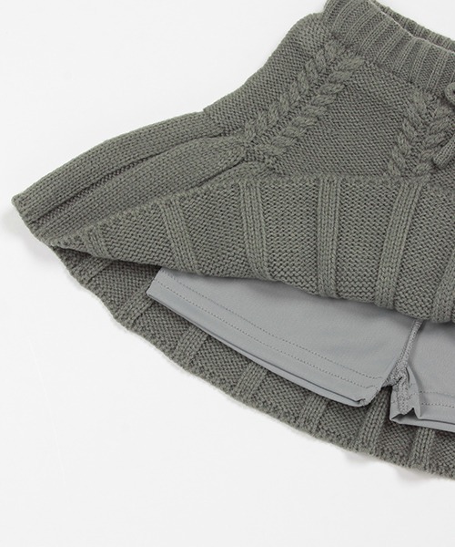 petit main（プティマイン）の「ニットプリーツスカパン（スカート・キッズ・アイボリー/ネイビー/モスグリーン/モカ・M/L/S）」の22枚目の写真