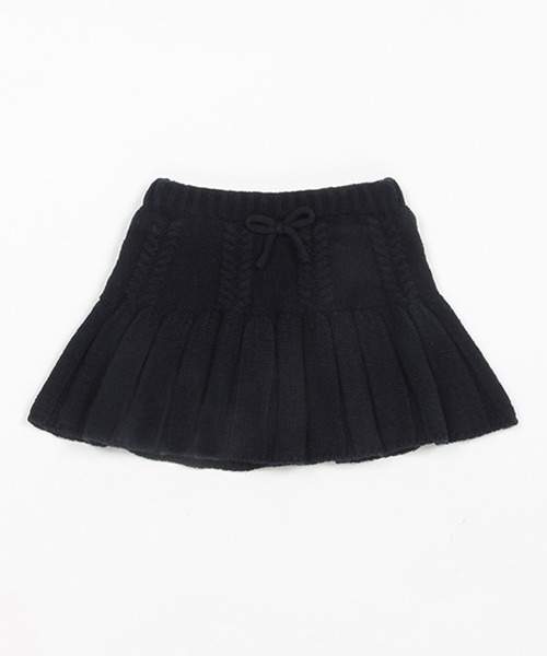 petit main（プティマイン）の「ニットプリーツスカパン（スカート・キッズ・アイボリー/ネイビー/モスグリーン/モカ・M/L/S）」の16枚目の写真