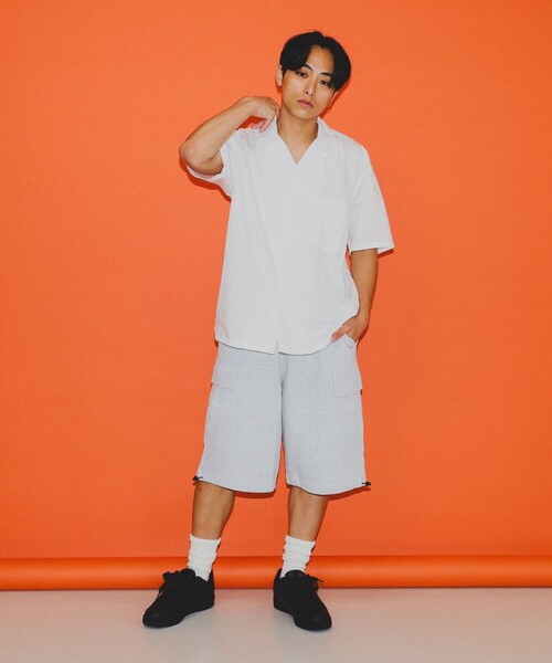 BEAMS（ビームス）の「BEAMS / ベーシック オープンカラー シャツ（シャツ/ブラウス・メンズ・グレー/ブラック/ホワイト・S/M/L/XL）」の9枚目の写真