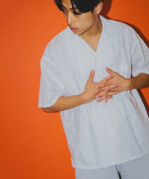 BEAMS（ビームス）の「BEAMS / ベーシック オープンカラー シャツ（シャツ/ブラウス・メンズ・グレー/ブラック/ホワイト・S/M/L/XL）」の11枚目の写真