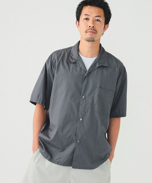 BEAMS（ビームス）の「BEAMS / ベーシック オープンカラー シャツ（シャツ/ブラウス・メンズ・グレー/ブラック/ホワイト・S/M/L/XL）」の22枚目の写真