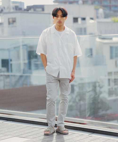 BEAMS（ビームス）の「BEAMS / ベーシック オープンカラー シャツ（シャツ/ブラウス・メンズ・グレー/ブラック/ホワイト・S/M/L/XL）」の14枚目の写真