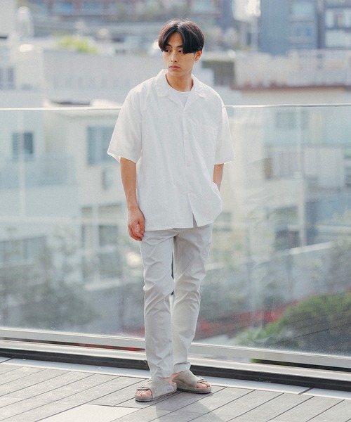 BEAMS（ビームス）の「BEAMS / ベーシック オープンカラー シャツ（シャツ/ブラウス・メンズ・グレー/ブラック/ホワイト・S/M/L/XL）」の16枚目の写真