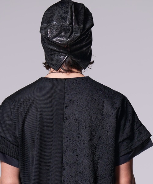 kiryuyrik(キリュウキリュウ)の「Kiryuyrik/キリュウキリュウ/LeopardJQD Jersey HAKU Cap(ニットキャップ/ビーニー・メンズ・ブラック・FREE)」の5枚目の写真