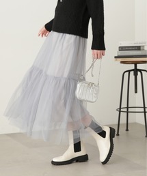 N.（N. Natural Beauty Basic） | ◆ダブルチュールティアードスカート(スカート)