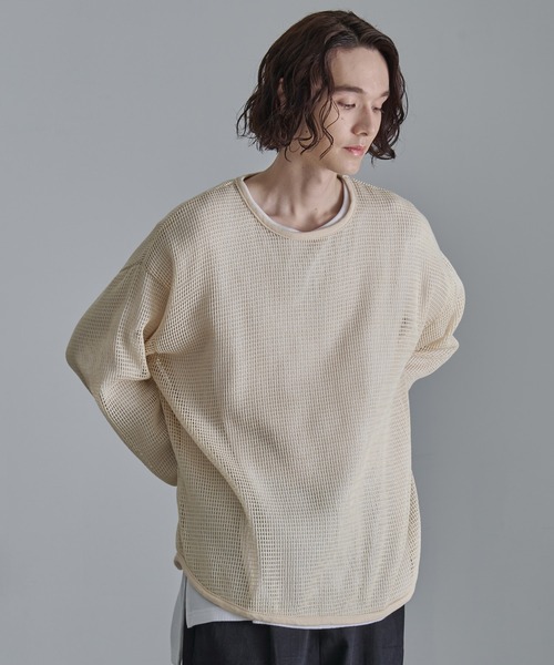 Revo.(レボ)の「【Revo.】コットンメッシュ ロングスリーブ Tシャツ(Tシャツ/カットソー・メンズ・ブラック/ホワイト・L/M)」の5枚目の写真