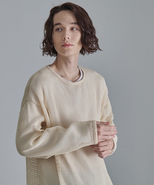 Revo.(レボ)の「【Revo.】コットンメッシュ ロングスリーブ Tシャツ(Tシャツ/カットソー・メンズ・ブラック/ホワイト・L/M)」の7枚目の写真