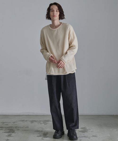 Revo.(レボ)の「【Revo.】コットンメッシュ ロングスリーブ Tシャツ(Tシャツ/カットソー・メンズ・ブラック/ホワイト・L/M)」の17枚目の写真