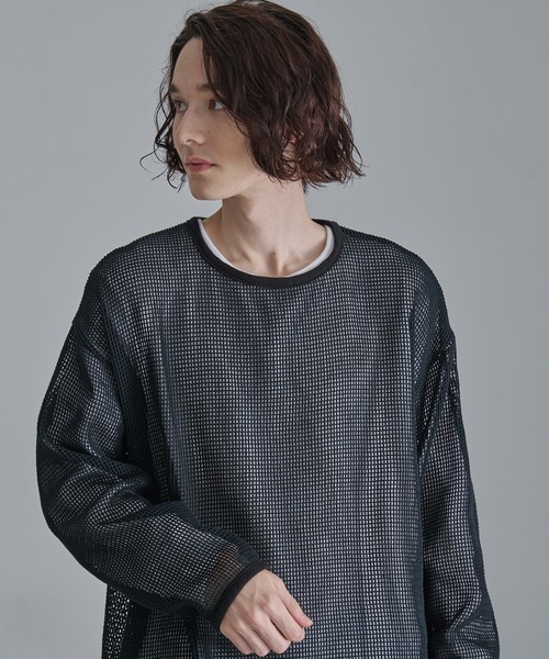Revo.(レボ)の「【Revo.】コットンメッシュ ロングスリーブ Tシャツ(Tシャツ/カットソー・メンズ・ブラック/ホワイト・L/M)」の18枚目の写真