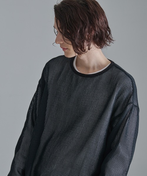 Revo.(レボ)の「【Revo.】コットンメッシュ ロングスリーブ Tシャツ(Tシャツ/カットソー・メンズ・ブラック/ホワイト・L/M)」の20枚目の写真