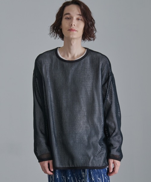 Revo.(レボ)の「【Revo.】コットンメッシュ ロングスリーブ Tシャツ(Tシャツ/カットソー・メンズ・ブラック/ホワイト・L/M)」の21枚目の写真
