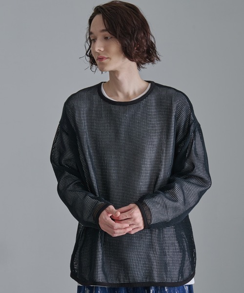 Revo.(レボ)の「【Revo.】コットンメッシュ ロングスリーブ Tシャツ(Tシャツ/カットソー・メンズ・ブラック/ホワイト・L/M)」の22枚目の写真