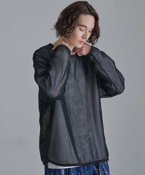 Revo.(レボ)の「【Revo.】コットンメッシュ ロングスリーブ Tシャツ(Tシャツ/カットソー・メンズ・ブラック/ホワイト・L/M)」の11枚目の写真