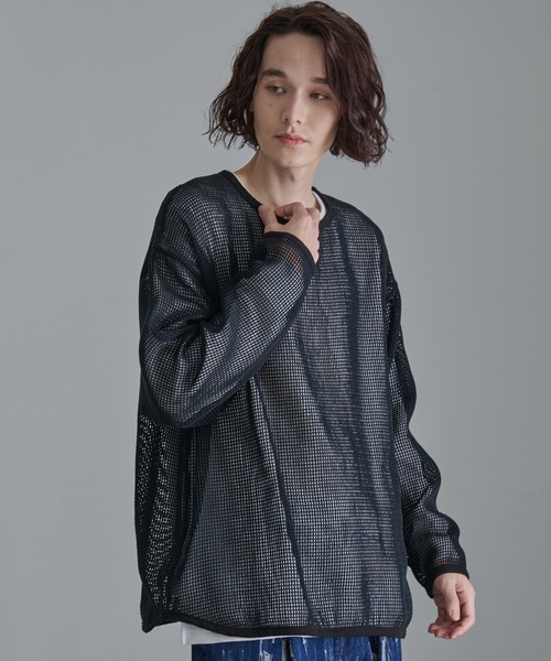 Revo.(レボ)の「【Revo.】コットンメッシュ ロングスリーブ Tシャツ(Tシャツ/カットソー・メンズ・ブラック/ホワイト・L/M)」の12枚目の写真