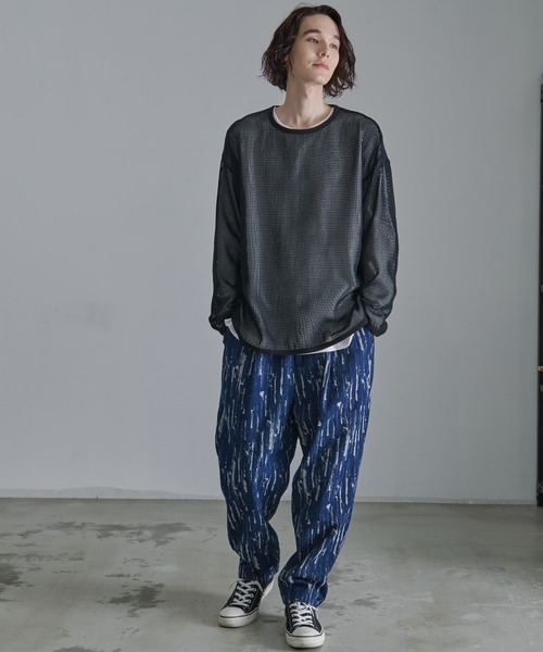 Revo.(レボ)の「【Revo.】コットンメッシュ ロングスリーブ Tシャツ(Tシャツ/カットソー・メンズ・ブラック/ホワイト・L/M)」の14枚目の写真