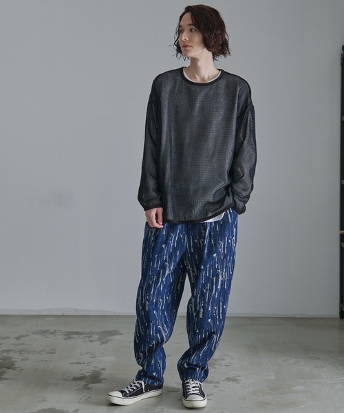 Revo.(レボ)の「【Revo.】コットンメッシュ ロングスリーブ Tシャツ(Tシャツ/カットソー・メンズ・ブラック/ホワイト・L/M)」の15枚目の写真