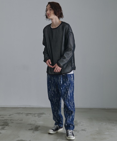 Revo.(レボ)の「【Revo.】コットンメッシュ ロングスリーブ Tシャツ(Tシャツ/カットソー・メンズ・ブラック/ホワイト・L/M)」の16枚目の写真