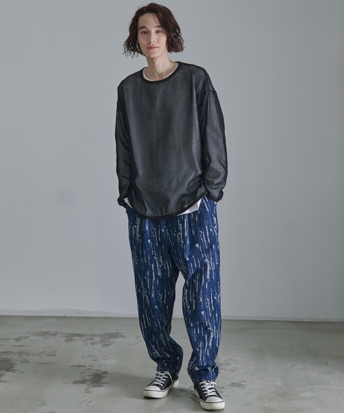 Revo.(レボ)の「【Revo.】コットンメッシュ ロングスリーブ Tシャツ(Tシャツ/カットソー・メンズ・ブラック/ホワイト・L/M)」の9枚目の写真