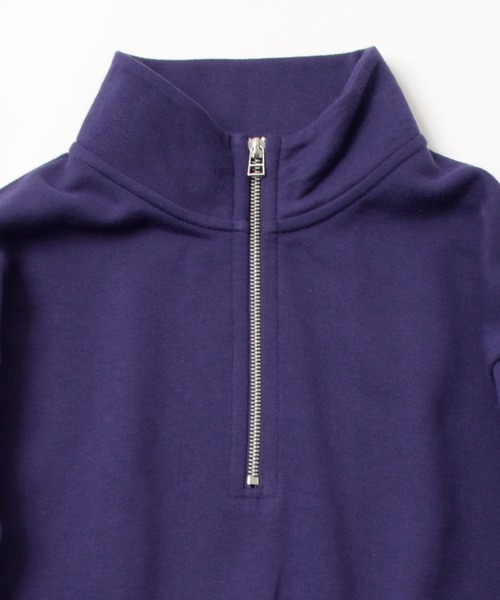 GLAZOS(グラソス)の「【再入荷】【あったか】裏起毛・ハーフZIPスタンドトレーナー(その他トップス・キッズ・オートミール/グレー/ブラック/パープル・170cm/150cm/160cm/140cm)」の10枚目の写真