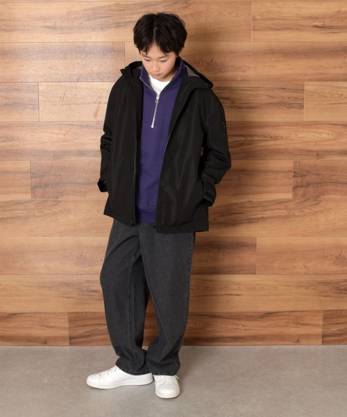 GLAZOS(グラソス)の「【再入荷】【あったか】裏起毛・ハーフZIPスタンドトレーナー(その他トップス・キッズ・オートミール/グレー/ブラック/パープル・170cm/150cm/160cm/140cm)」の18枚目の写真